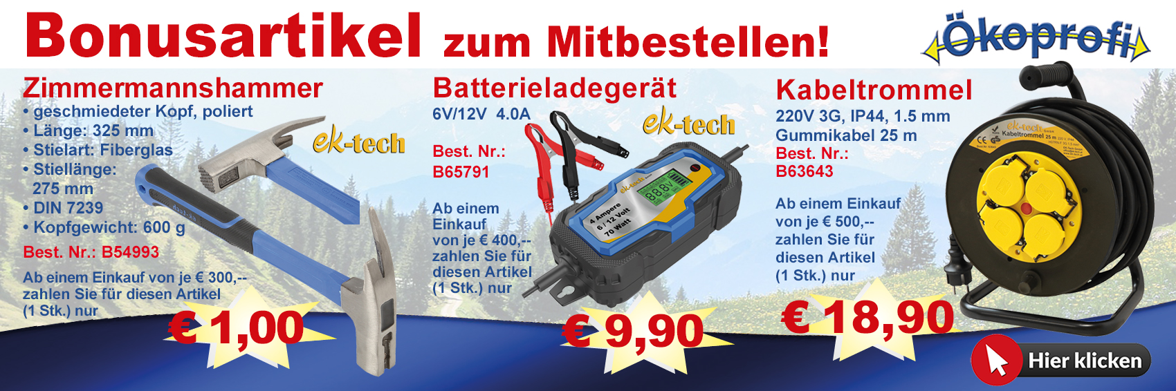 Aktionen Slider