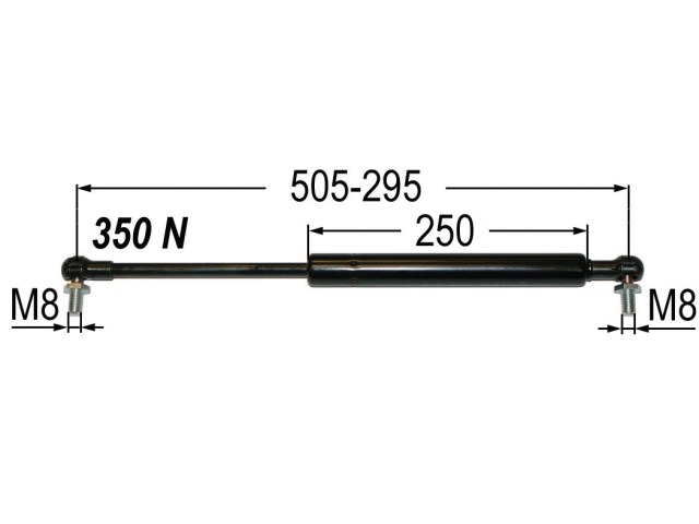 Gasdruckfeder Tür 001647784, Gasdruckfedern