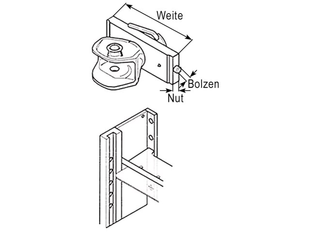 Rockinger Zugmaul RO560A automatisch mit Flansch, B x H 160