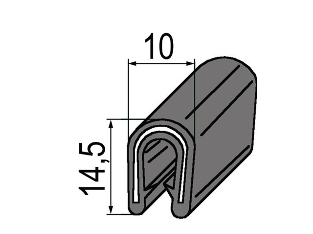 Kantenschutzprofil PVC Klemmbereich 1-4mm » ALUFRITZE