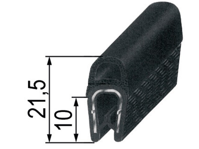 Kantenschutz Kantenschutzprofil mit Dichtung Fahne EPDM Dichtungsprofil  Gummi