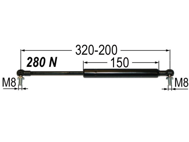 Gasdruckfeder 500mm 220N Tür Suchen Sie Traktorteile?