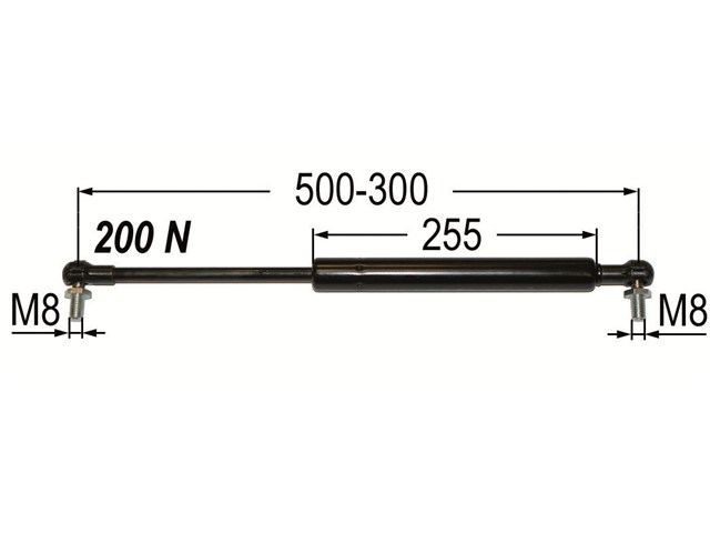 T3 Gasdruckfeder Heckklappe 06/79 - 07/91 verstärkt 800nm, Verglnr. 2,  16,25 €