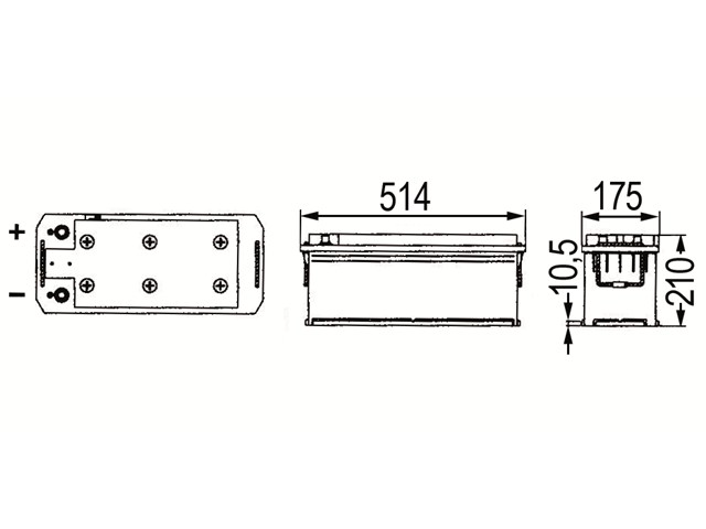 Traktor-Batterie, 12V 110 Ah (1)  Traktor- und Auto Ausrüstung