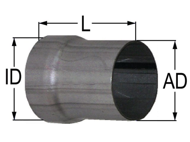 Metall-Abgasschlauch - Glasfaden - innen Ø 20-180 mm - bis +400°C