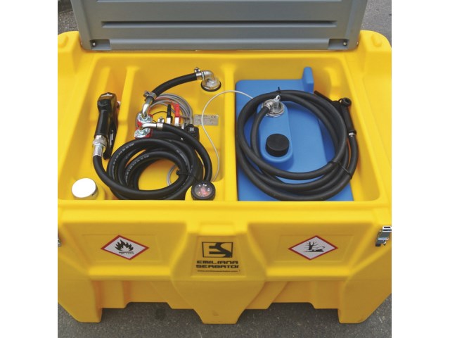 mobile Tankanlage - 400 Liter - für Diesel - Pumpe 40 l/min 24V DC - mit  abschließbarem Deckel