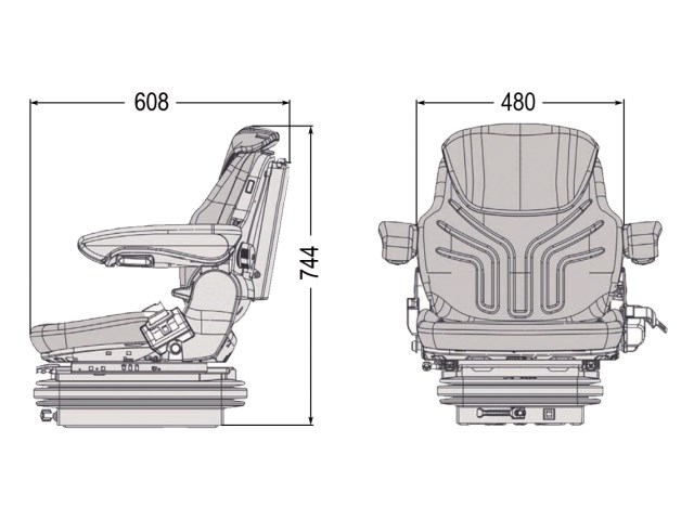 GRAMMER Schleppersitz MAXIMO Dynamic Plus Claas, Raiffeisen Agrar